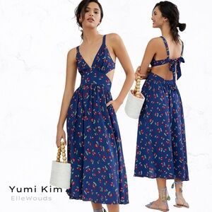 Yumi Kim Uma Cherry Navy Dress, Size 4